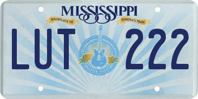 MS license plate LUT222