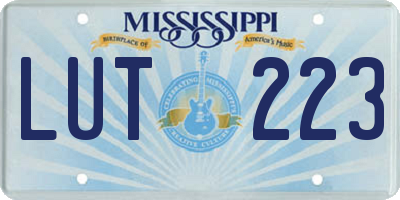 MS license plate LUT223