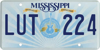 MS license plate LUT224
