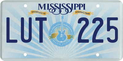 MS license plate LUT225