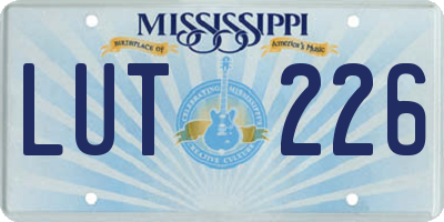 MS license plate LUT226