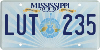 MS license plate LUT235