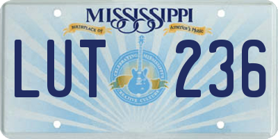 MS license plate LUT236