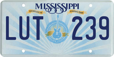 MS license plate LUT239