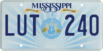 MS license plate LUT240