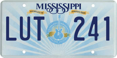 MS license plate LUT241