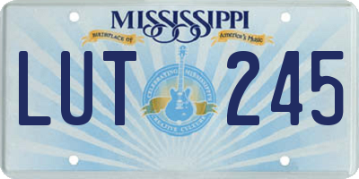 MS license plate LUT245