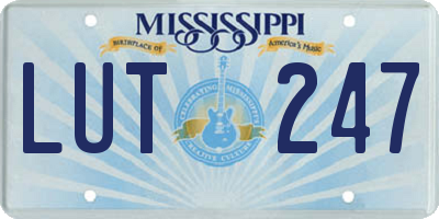 MS license plate LUT247