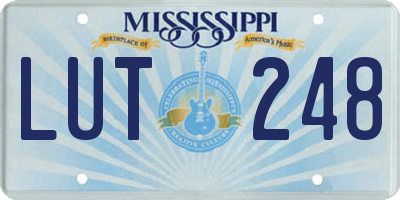 MS license plate LUT248