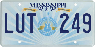 MS license plate LUT249