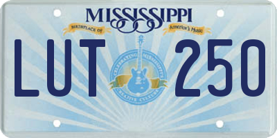 MS license plate LUT250