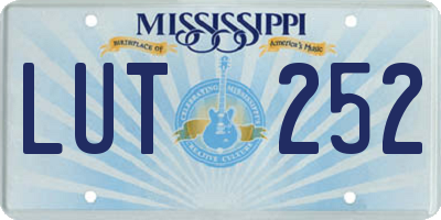 MS license plate LUT252