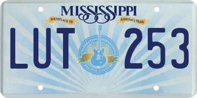 MS license plate LUT253
