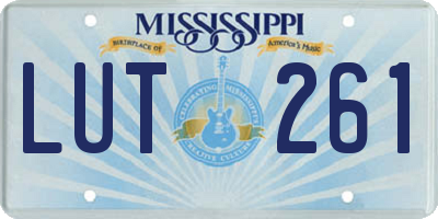 MS license plate LUT261