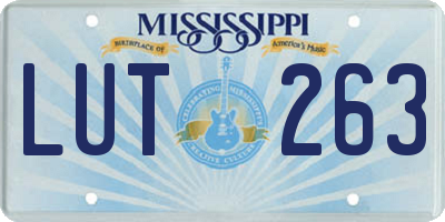 MS license plate LUT263