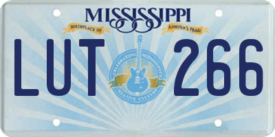 MS license plate LUT266