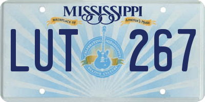 MS license plate LUT267