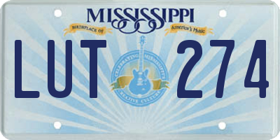 MS license plate LUT274