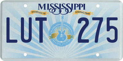 MS license plate LUT275