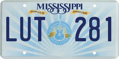 MS license plate LUT281