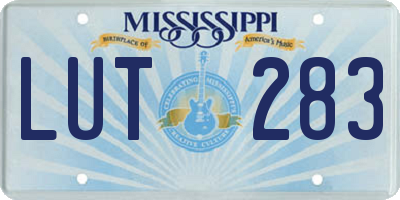 MS license plate LUT283