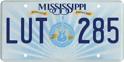 MS license plate LUT285