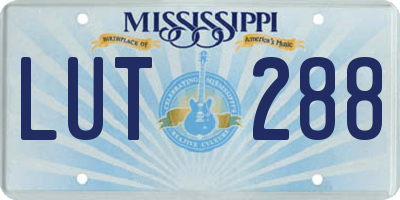 MS license plate LUT288
