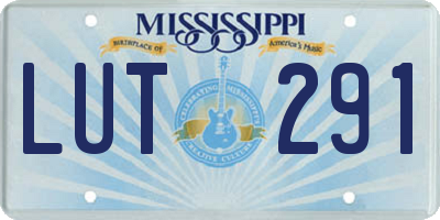 MS license plate LUT291
