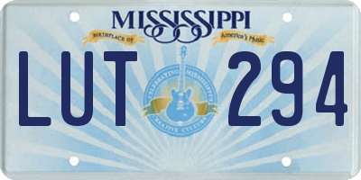 MS license plate LUT294