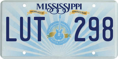 MS license plate LUT298