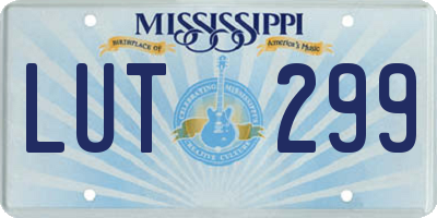 MS license plate LUT299