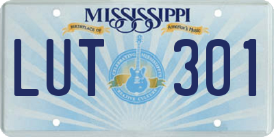 MS license plate LUT301