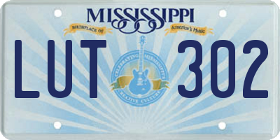 MS license plate LUT302