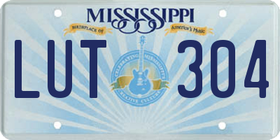 MS license plate LUT304