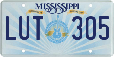 MS license plate LUT305