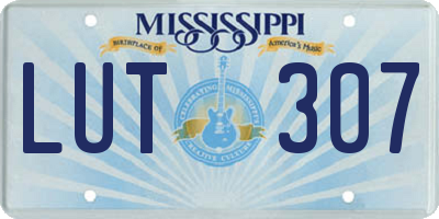 MS license plate LUT307