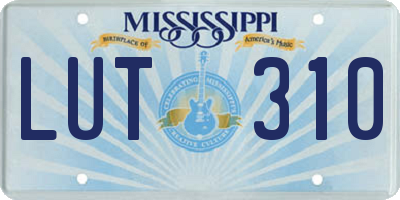MS license plate LUT310