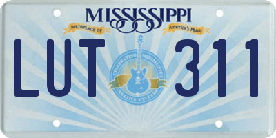 MS license plate LUT311