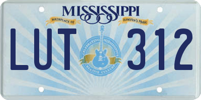 MS license plate LUT312