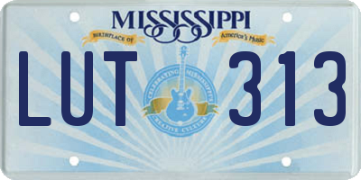 MS license plate LUT313