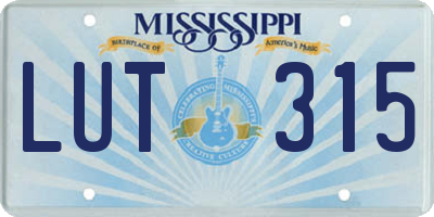 MS license plate LUT315