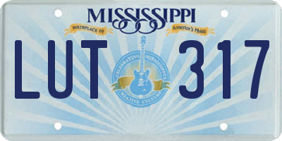 MS license plate LUT317
