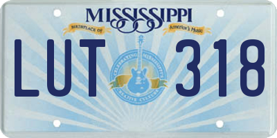 MS license plate LUT318