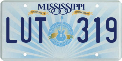 MS license plate LUT319