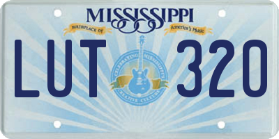 MS license plate LUT320