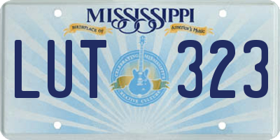 MS license plate LUT323