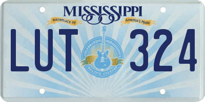 MS license plate LUT324