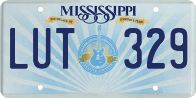 MS license plate LUT329