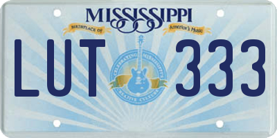 MS license plate LUT333