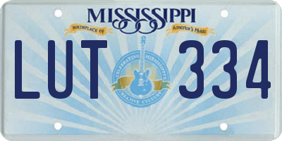 MS license plate LUT334
